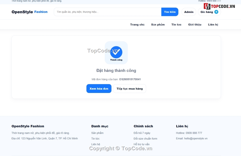 php thuần,website thời trang,php thuần website
